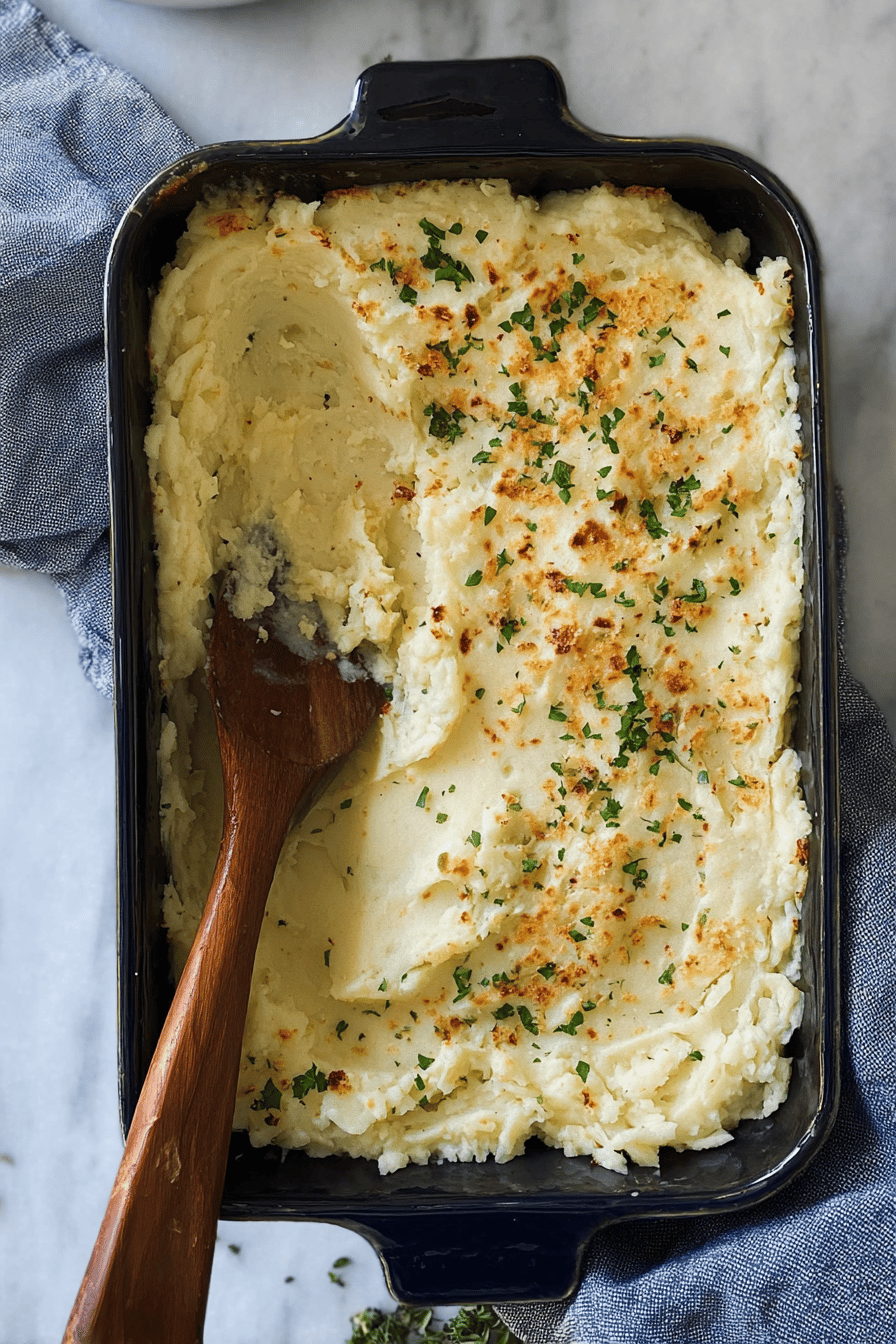 Crispy Creamy Baked Parmesan Mashed Potatoes Recipe